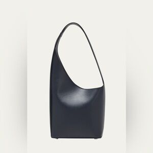 AESTHER EKME Demi Lune Leather Shoulder Bag - Dark Navy
